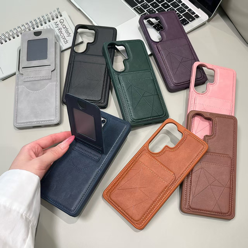 Phone Wallet Combo - Luxury Synthetic Leather Card Holder Phone