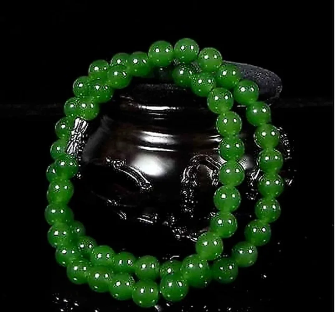 Men Accessories Jewelry - Genuine Natural Green Beads Necklace Chinese