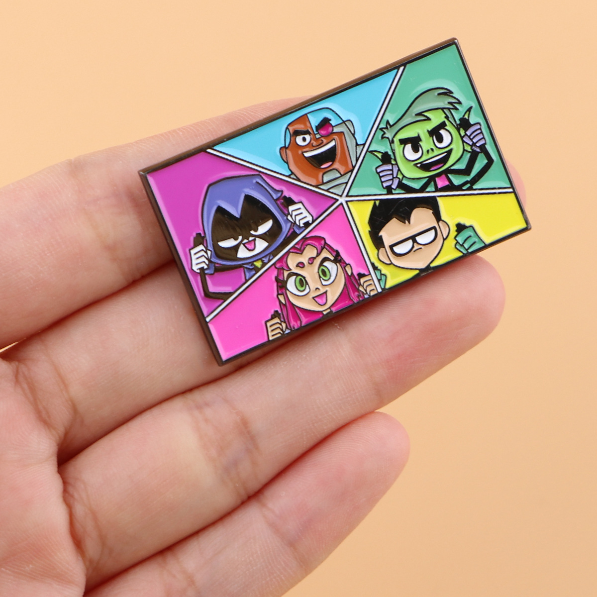 Men Accessories Jewelry - New Teen Heroes Team Enamel Pin