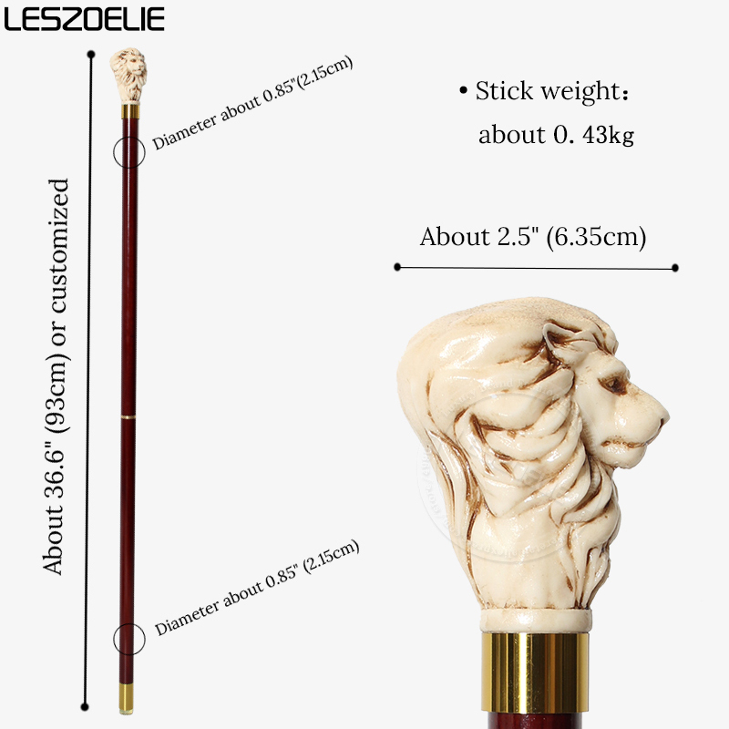 Antique Resin Lion Head Walkin - Men Accessories Elegant review and price