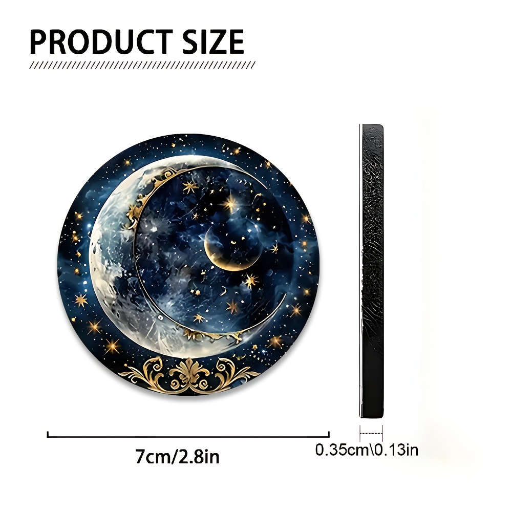 2pcs Starry Night Moon Car Cup - Men Accessories Elegant review and price