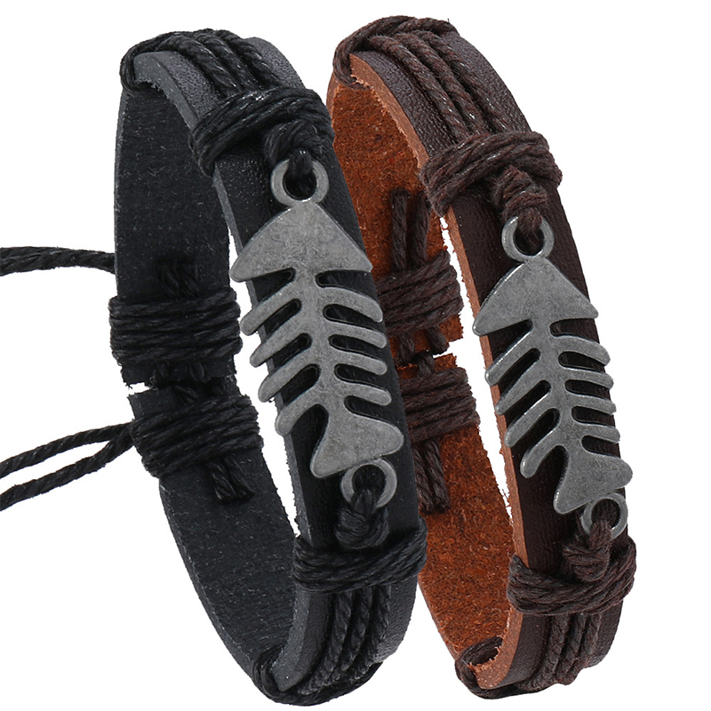 Trendy Retro Leather Woven Fis - Men Accessories Pk review and price