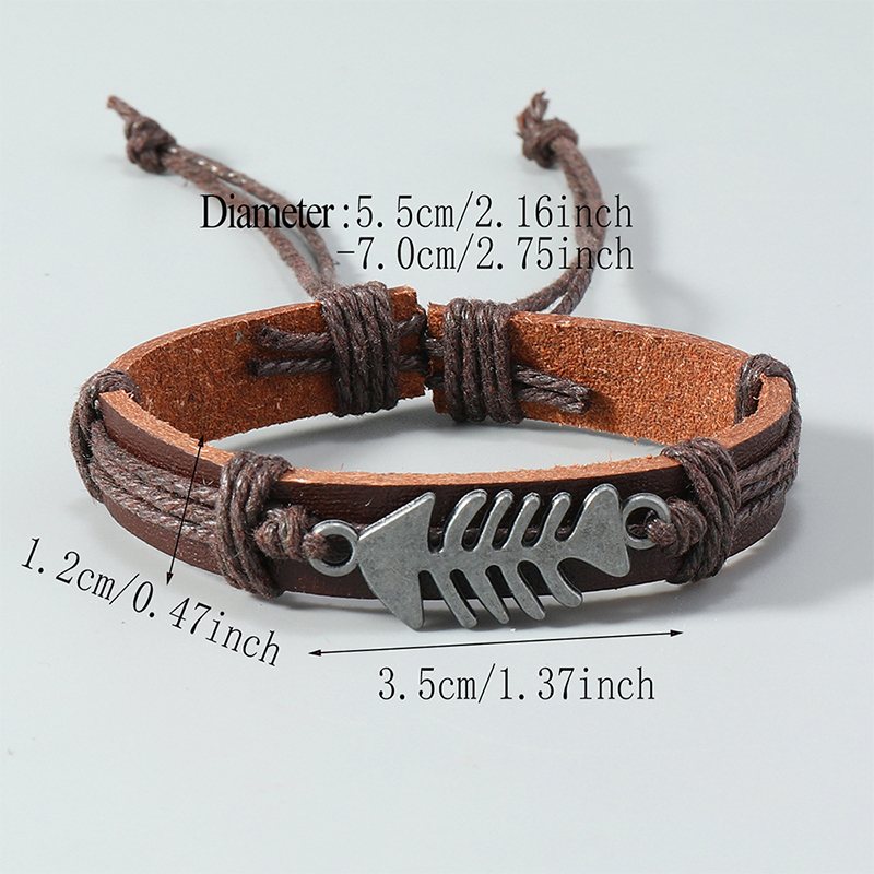Trendy Retro Leather Woven Fis - Men Accessories Pk review and price