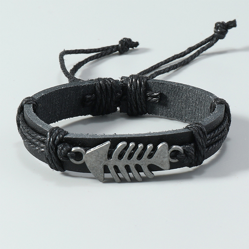 Trendy Retro Leather Woven Fis - Men Accessories Pk review and price