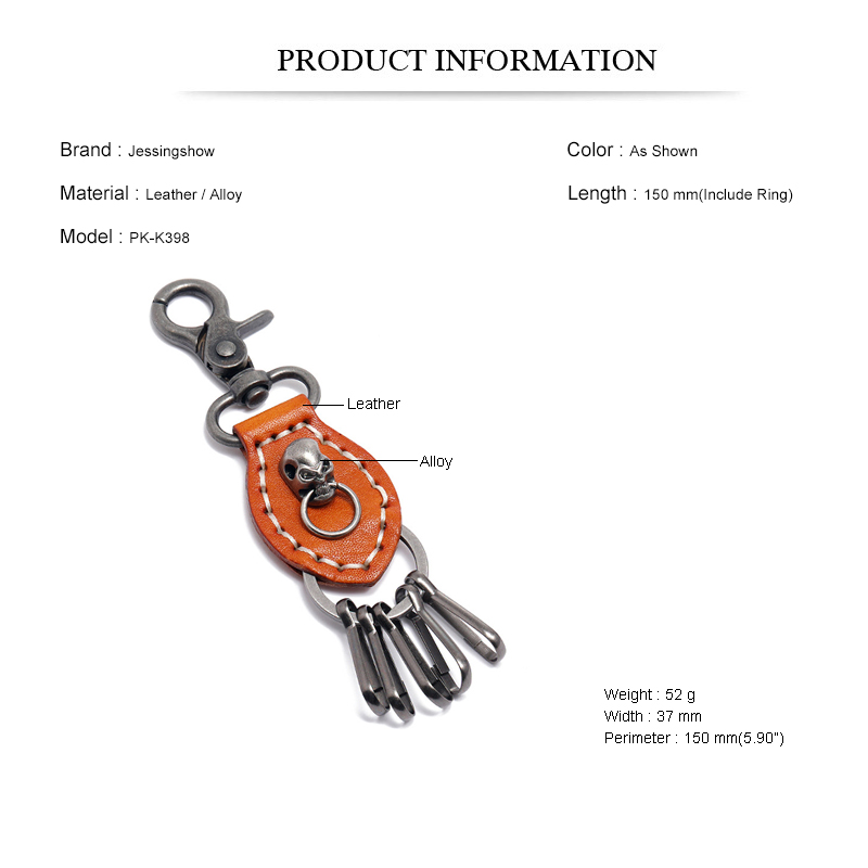 Jessingshow Leather KeyChain H - Men Accessories Pk review and price