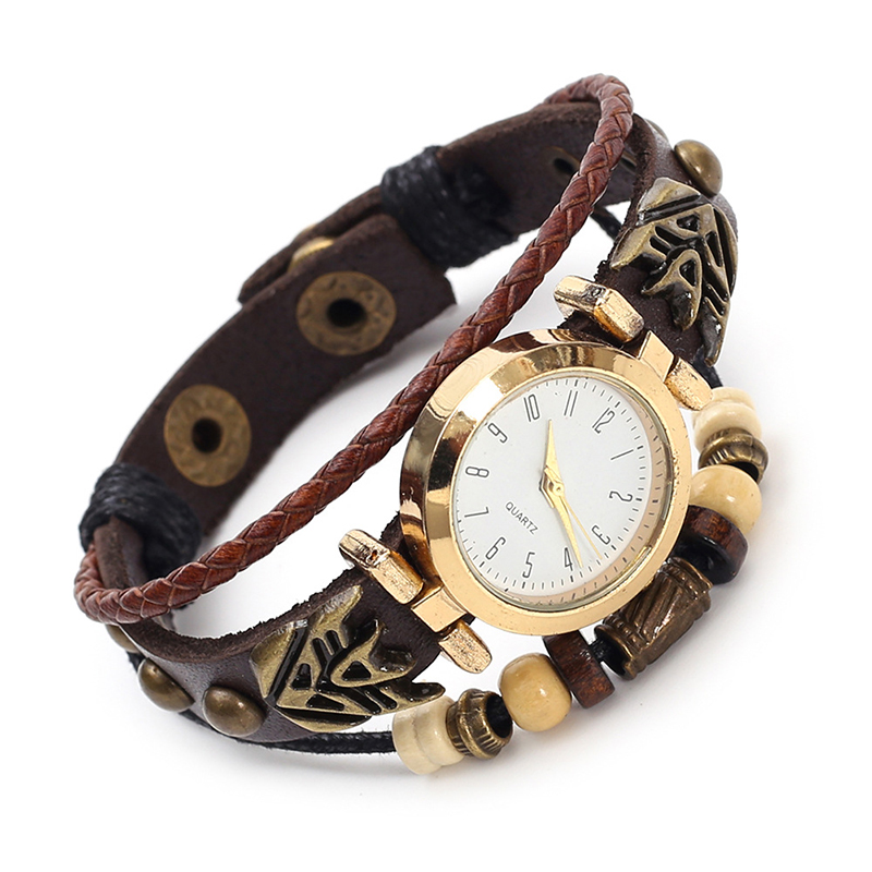 Vintage Leather Quartz Watch H - Men Accessories Pk review and price