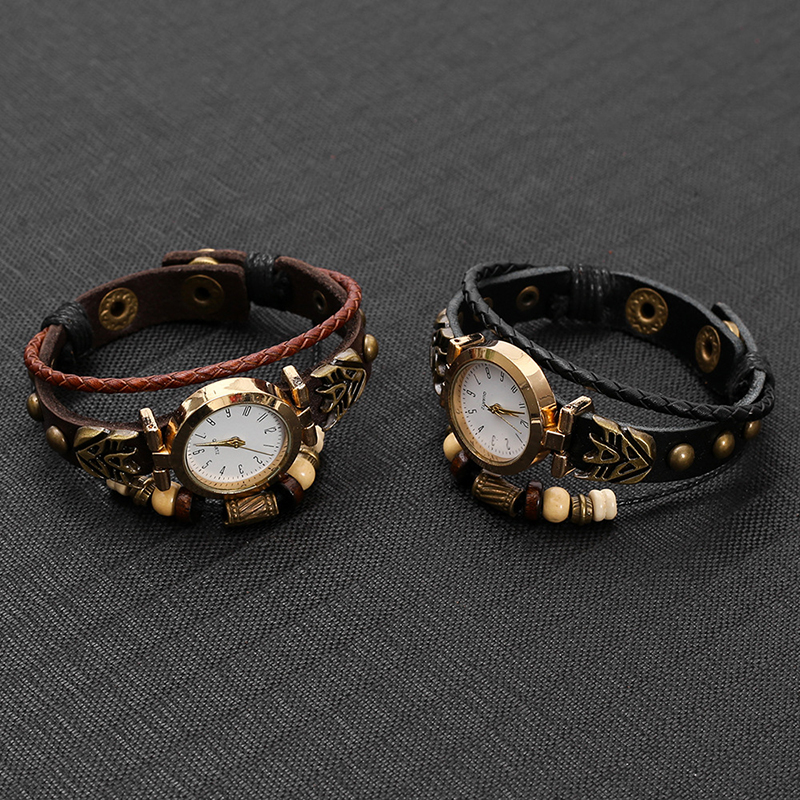 Vintage Leather Quartz Watch H - Men Accessories Pk review and price