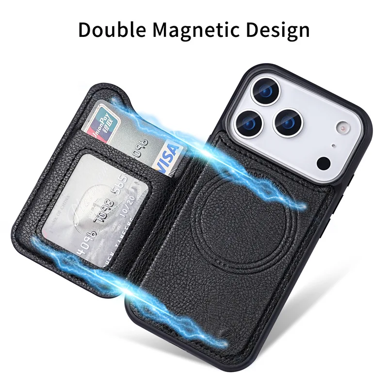 For Magsafe Magnetic Leather W - Phone Wallet Combo review and price