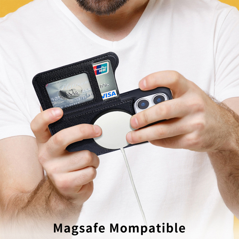 For Magsafe Magnetic Leather W - Phone Wallet Combo review and price