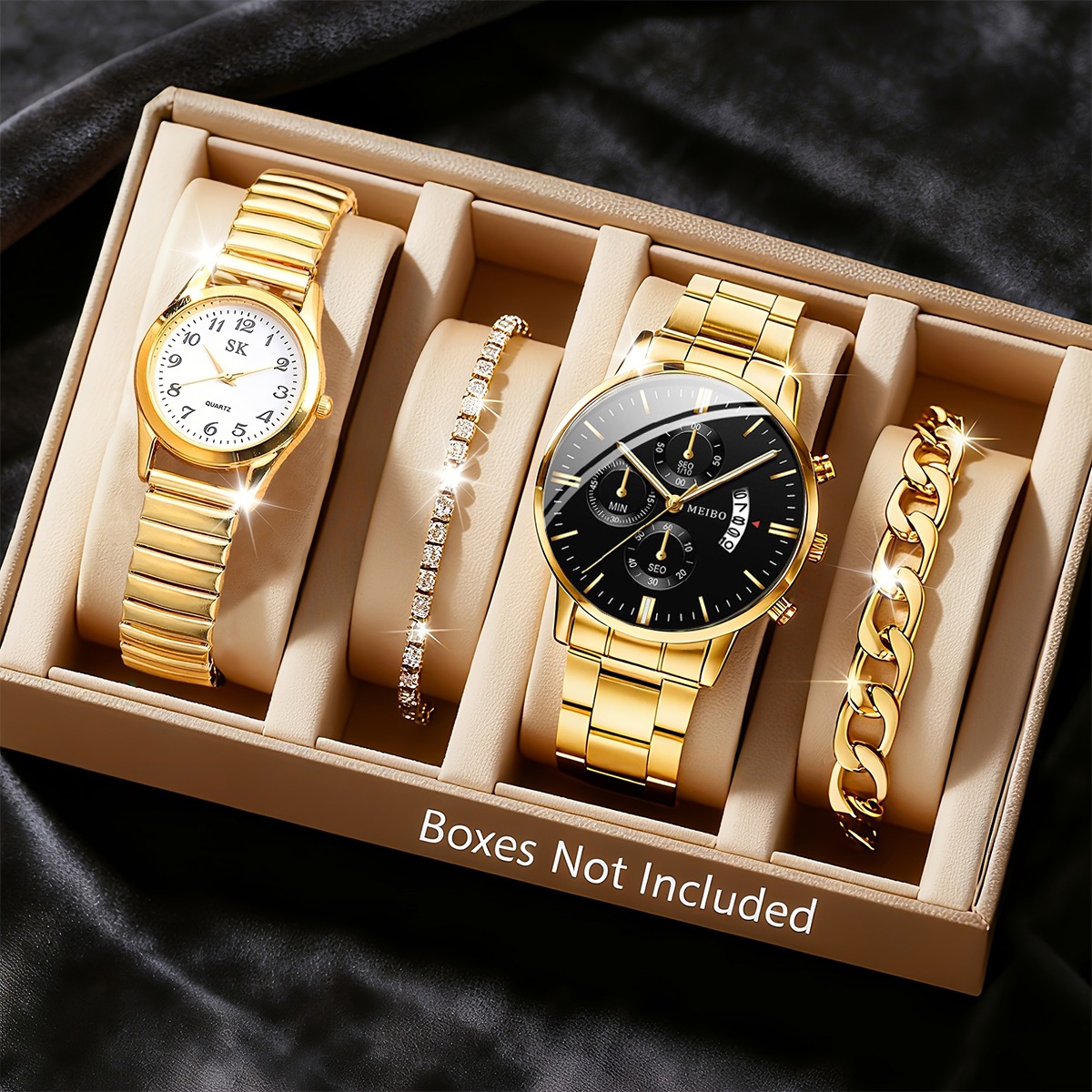 4PCS Fashion Couples Watches B - Men Accessories Elegant review and price