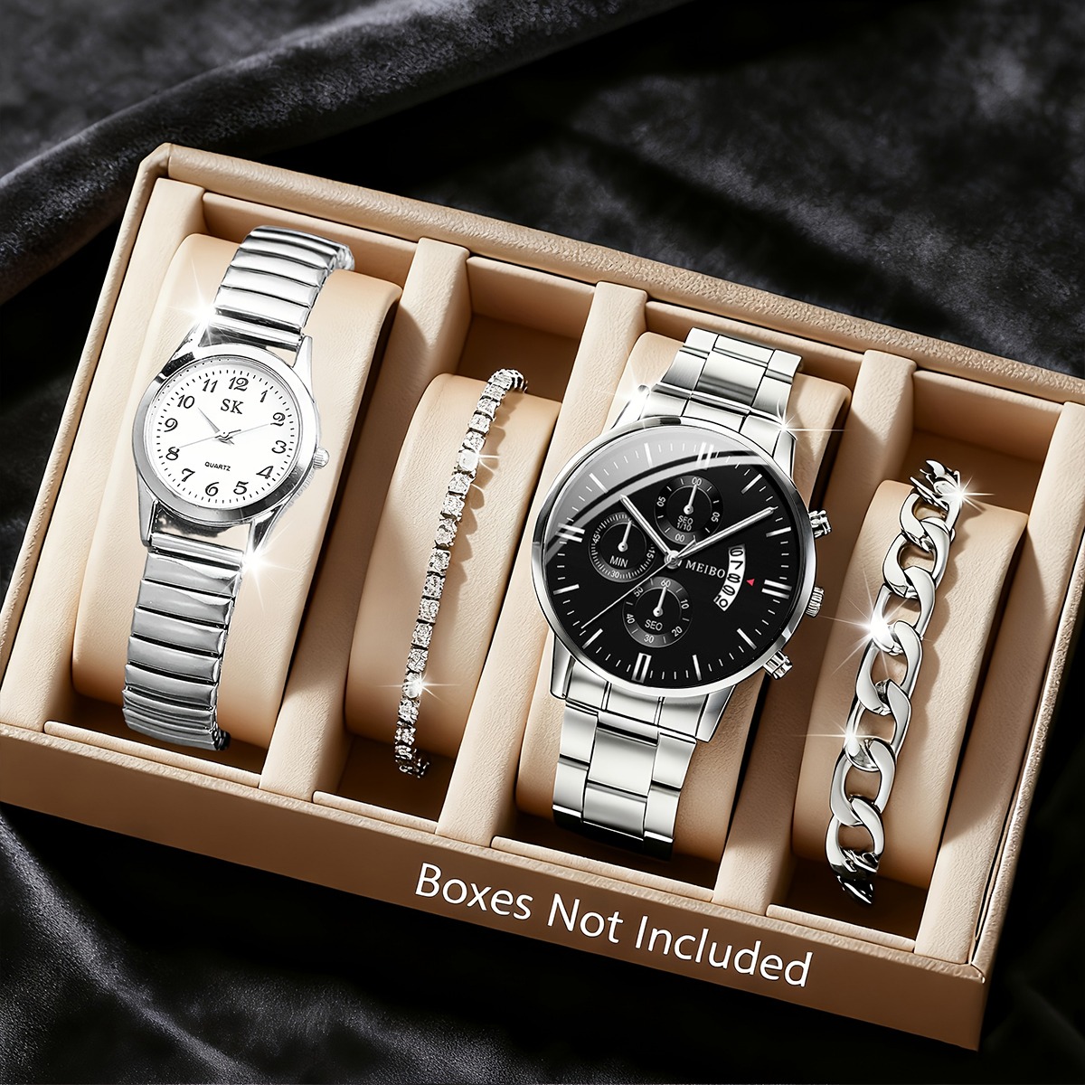 4PCS Fashion Couples Watches B - Men Accessories Elegant review and price