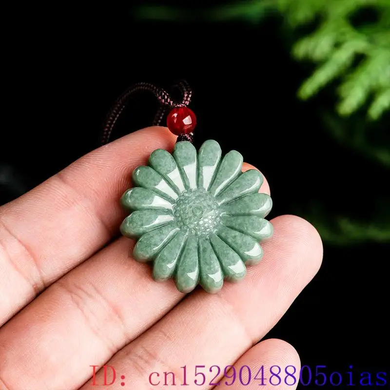 Green Jadeite Sunflower Pendan - Men Accessories Jewelry review and price