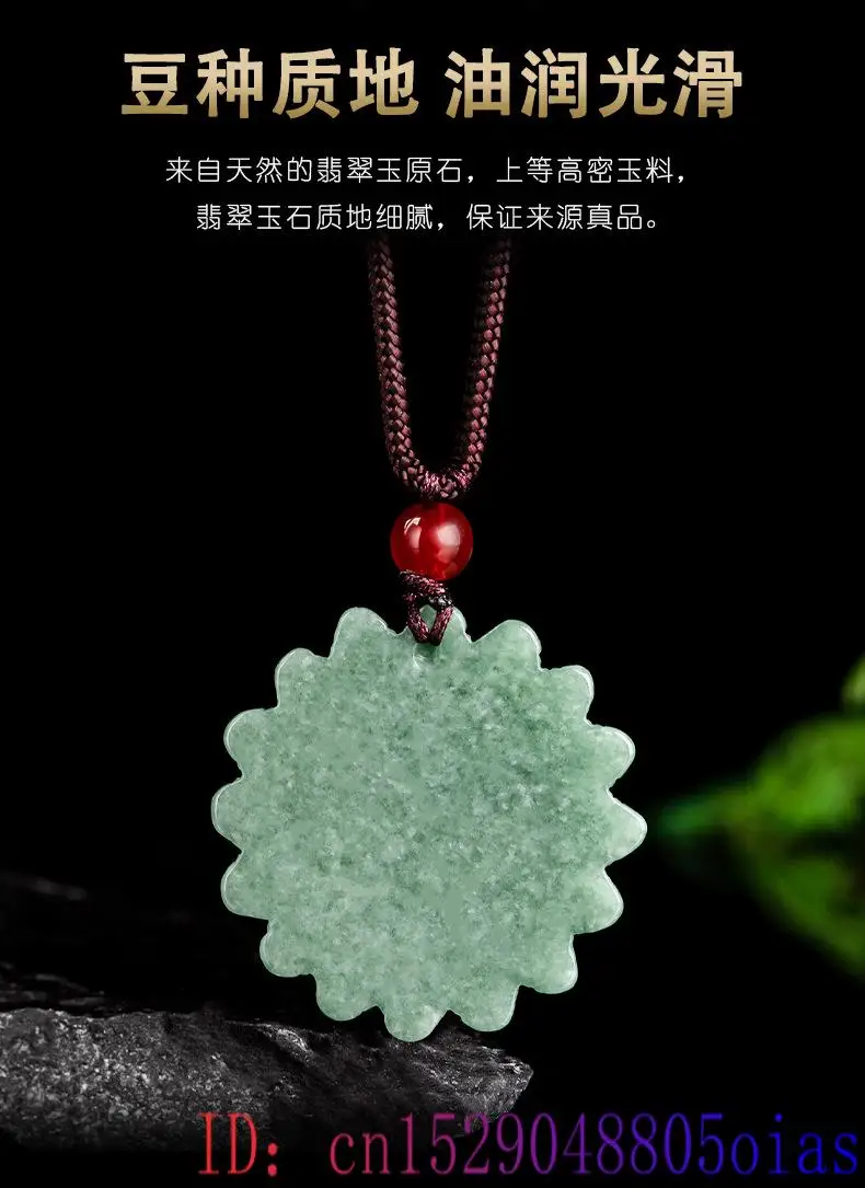 Green Jadeite Sunflower Pendan - Men Accessories Jewelry review and price