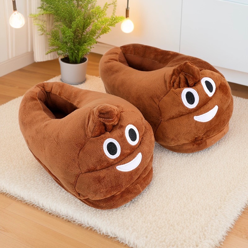 Funny Poop Emoji Plush Slipper - Men'S Accessories Rack review and price