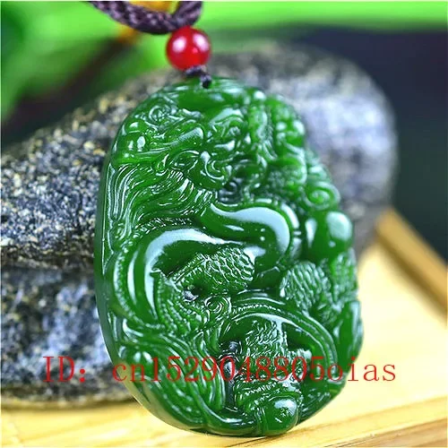 Natural Green Chinese Jade Dra - Men Accessories Jewelry review and price