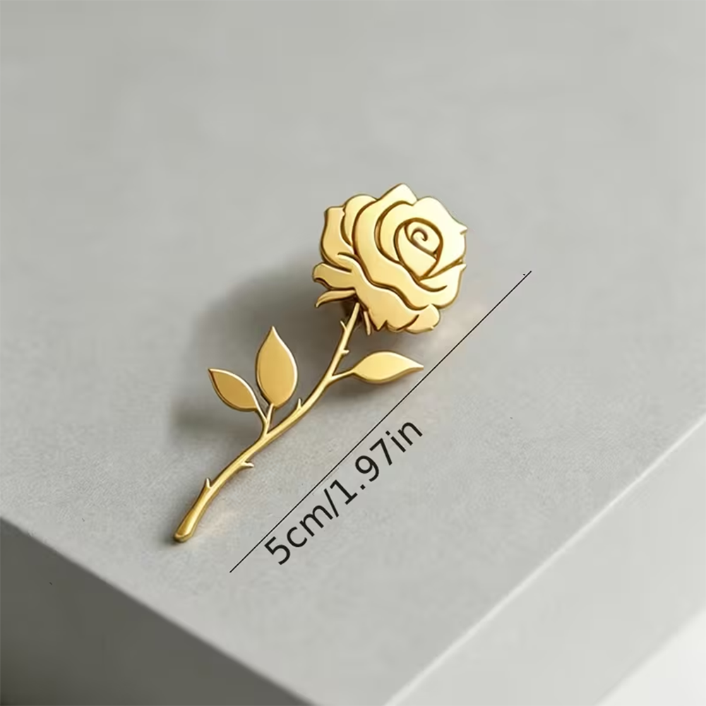 Custom Rose Flower Brooch for  - Men Accessories Photos review and price