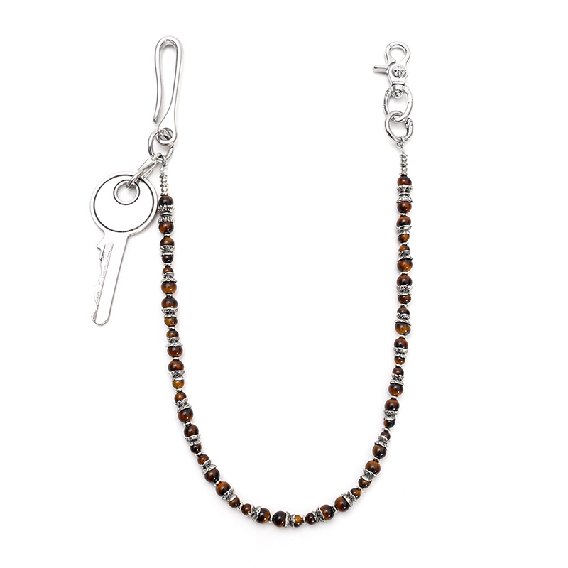 Hip Hop Punk Tiger Eye Beaded  - Men Accessories Pk review and price