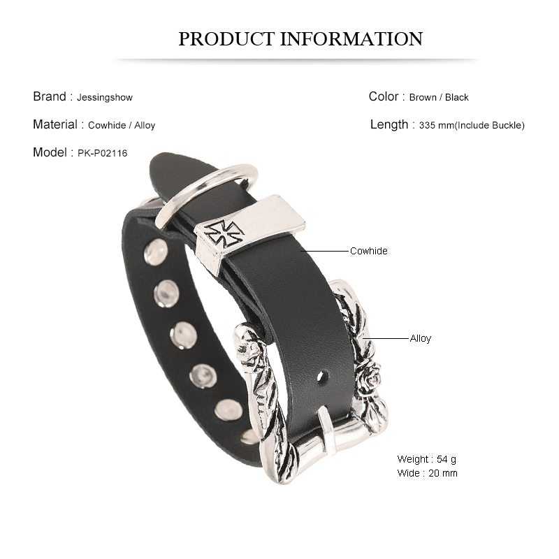 Rock Punk Style Large Buckle B - Men Accessories Pk review and price
