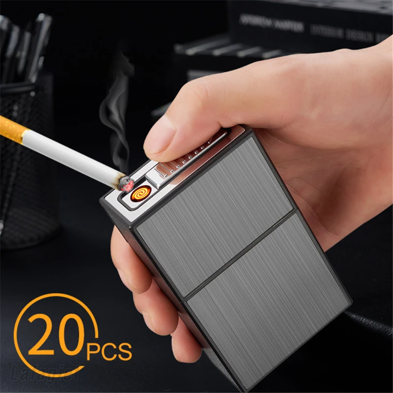 New Can Hold 20 New Metal Ciga - Lighter Windproof review and price