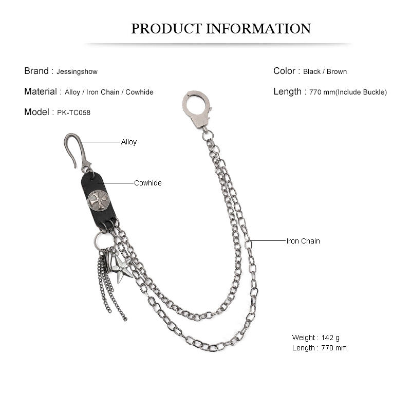 Punk Steet Cowhide Keychains C - Men Accessories Pk review and price