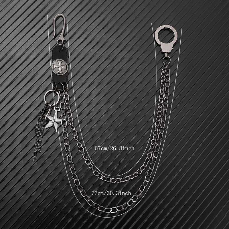 Punk Steet Cowhide Keychains C - Men Accessories Pk review and price