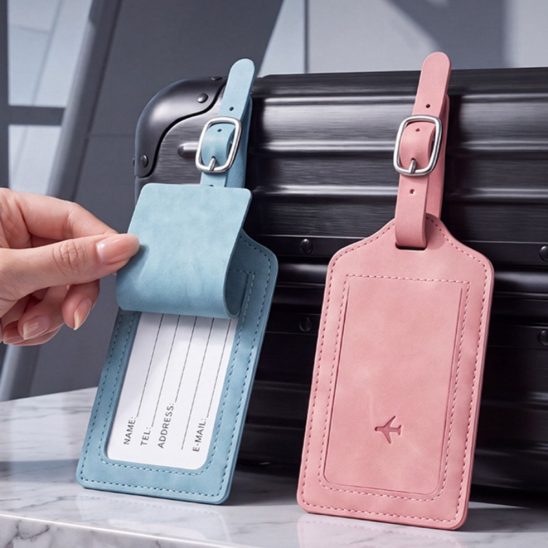 1PC PU Leather Luggage Tag Wom - Men Accessories Name review and price