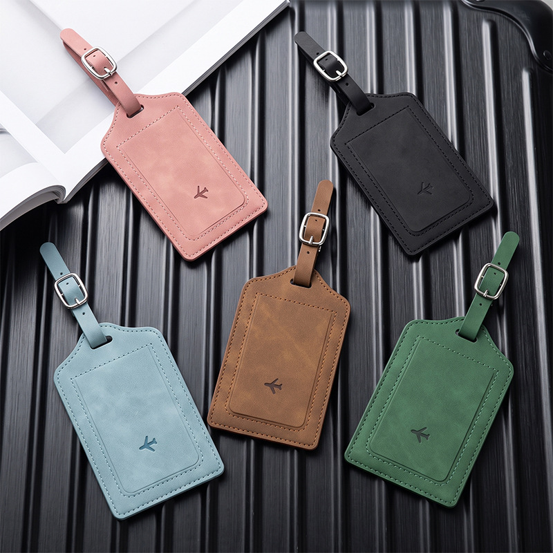1PC PU Leather Luggage Tag Wom - Men Accessories Name review and price