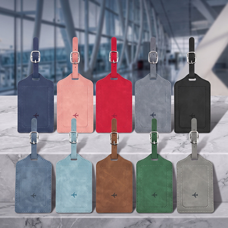 1PC PU Leather Luggage Tag Wom - Men Accessories Name review and price