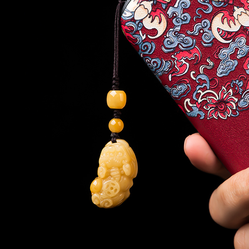 Classic Natural Jade Yellow Ke - Men Accessories Ethnic review and price