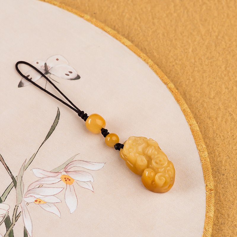 Classic Natural Jade Yellow Ke - Men Accessories Ethnic review and price