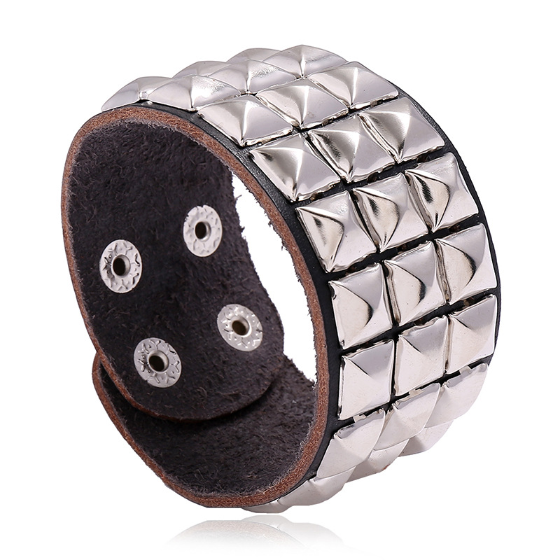 Men's Hip Hop Punk Three-Row S - Men Accessories Pk review and price