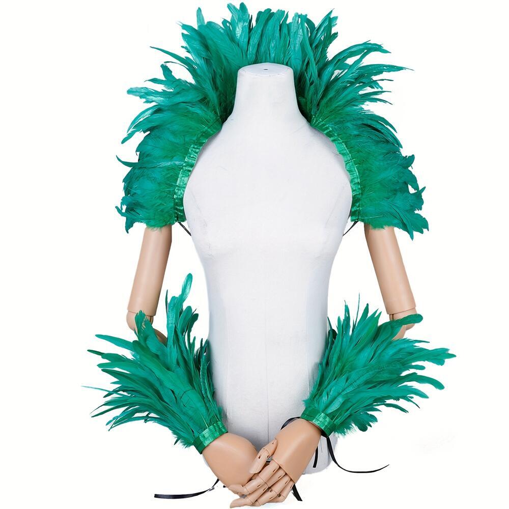 Elegant Red Feathers Women's S - Men Accessories Elegant review and price
