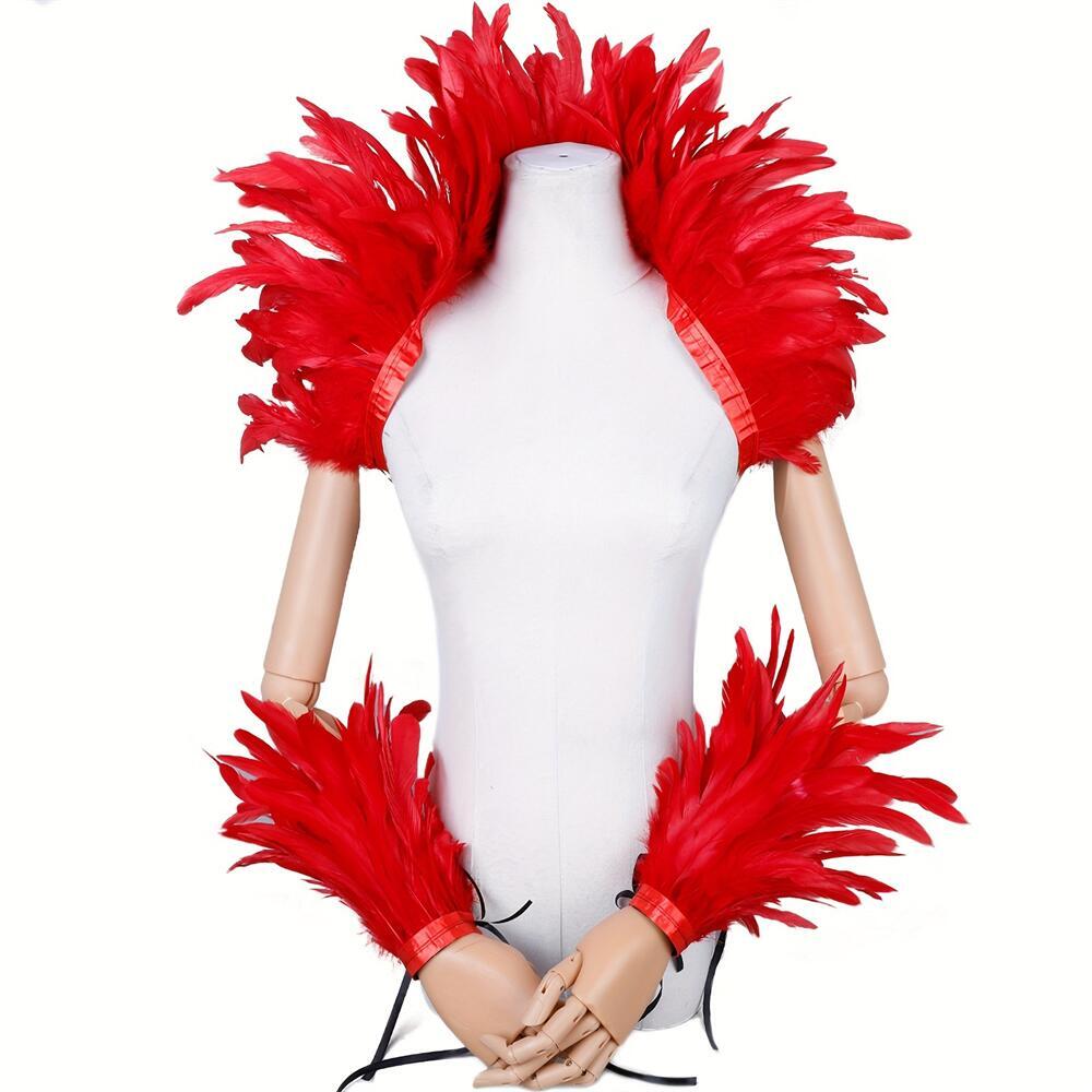 Elegant Red Feathers Women's S - Men Accessories Elegant review and price