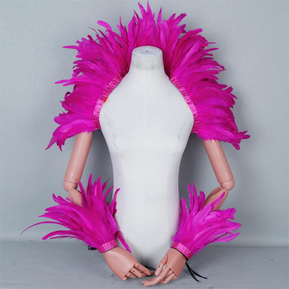 Elegant Red Feathers Women's S - Men Accessories Elegant review and price