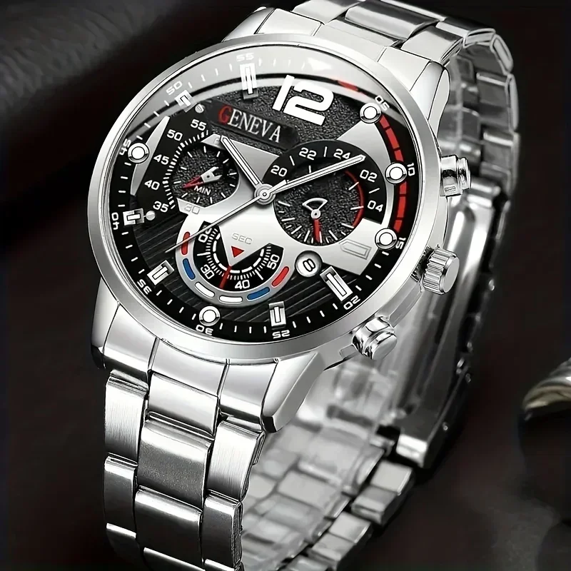 2pcs Stylish Round Face Quartz - Men Accessories Elegant review and price