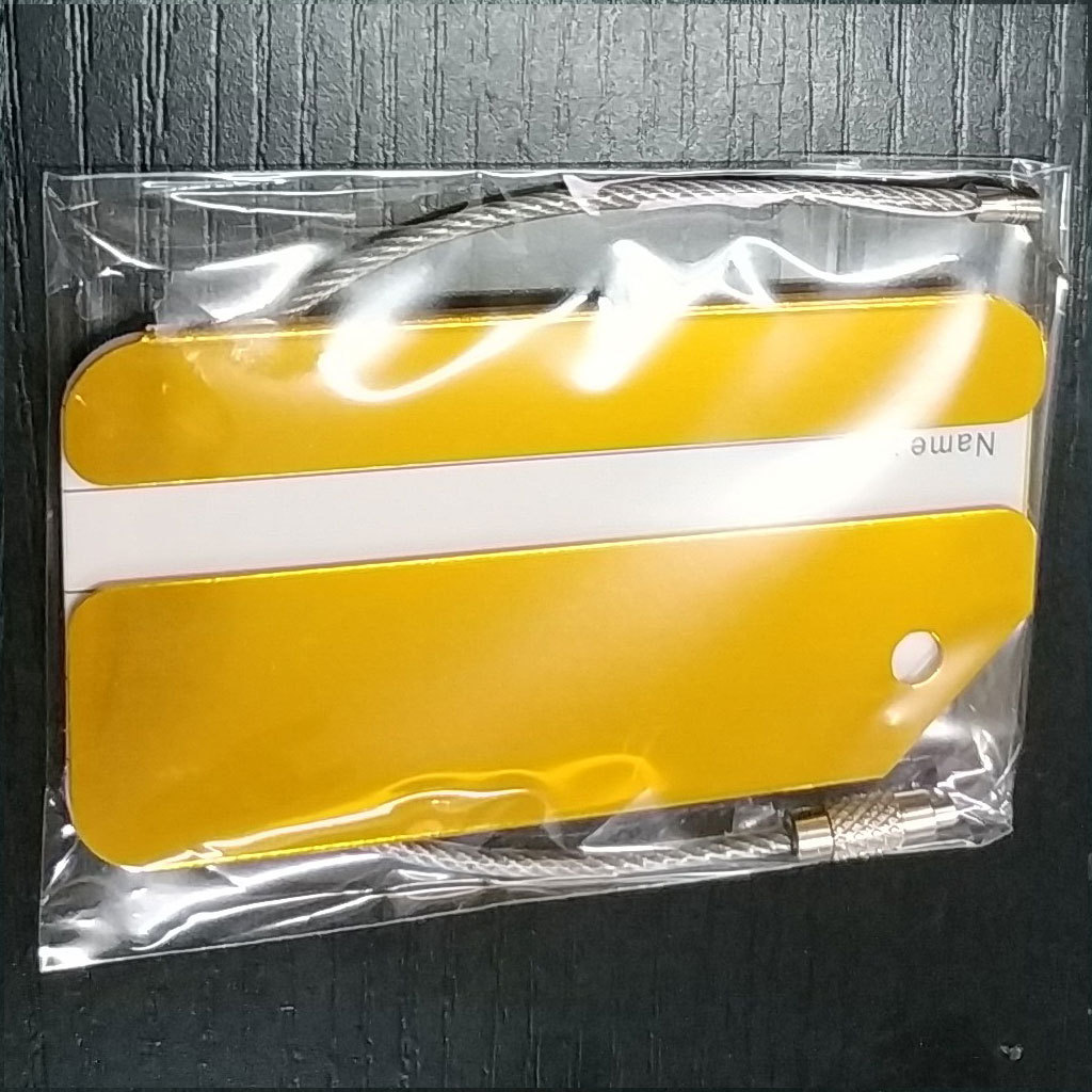 1Pc Aluminum Metal Luggage Tag - Men Accessories Name review and price