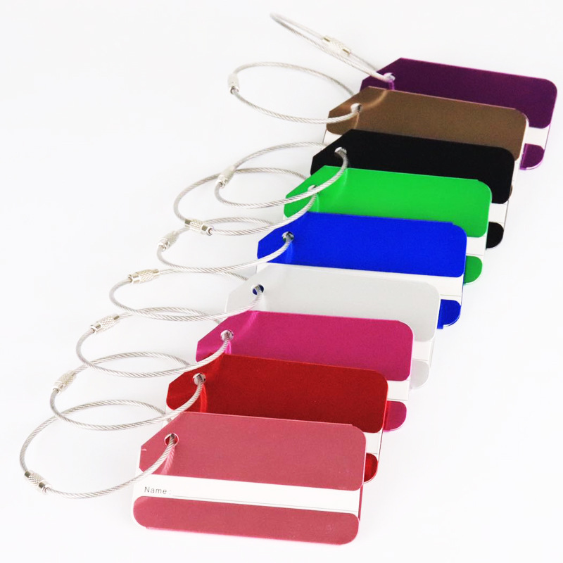 1Pc Aluminum Metal Luggage Tag - Men Accessories Name review and price