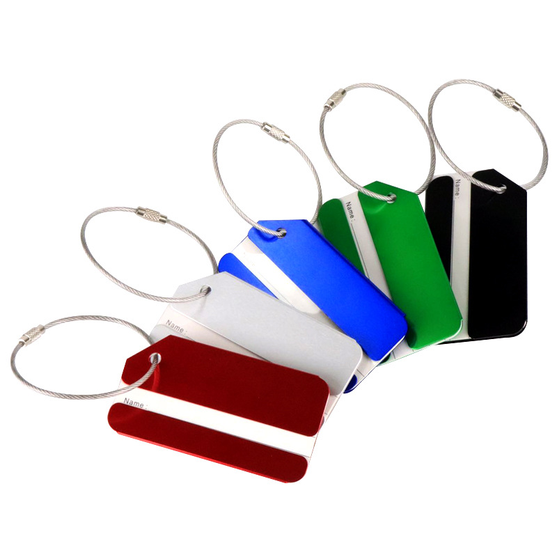 1Pc Aluminum Metal Luggage Tag - Men Accessories Name review and price