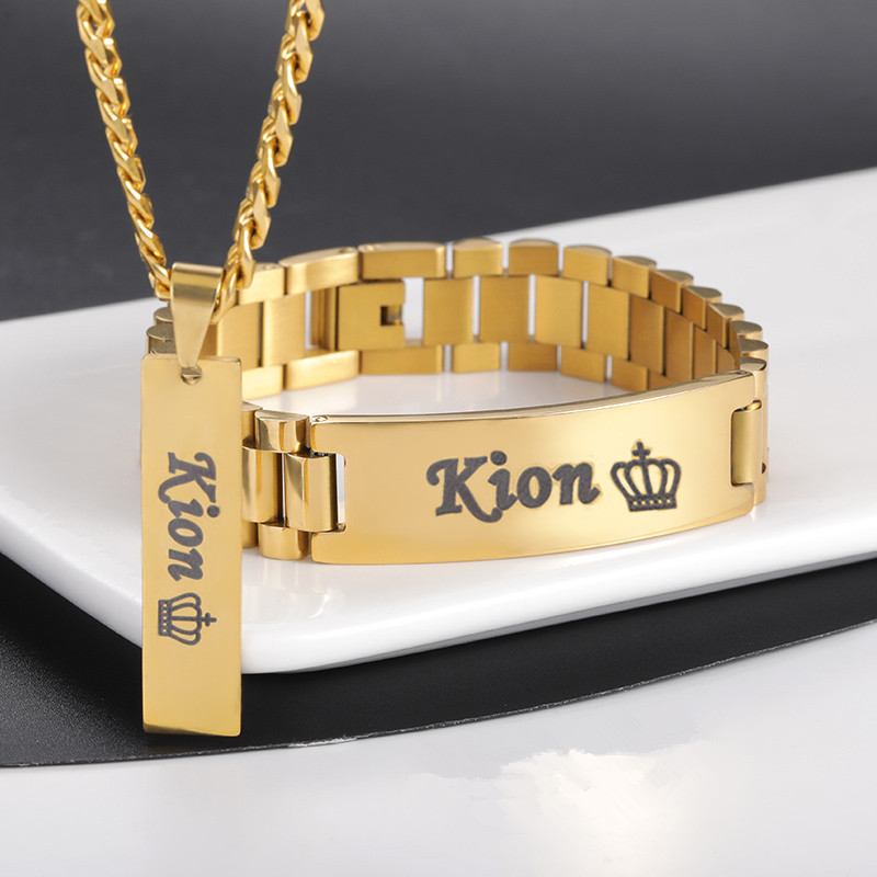 Custom Men Name Necklace Big B - Men Accessories Gift Set review and price