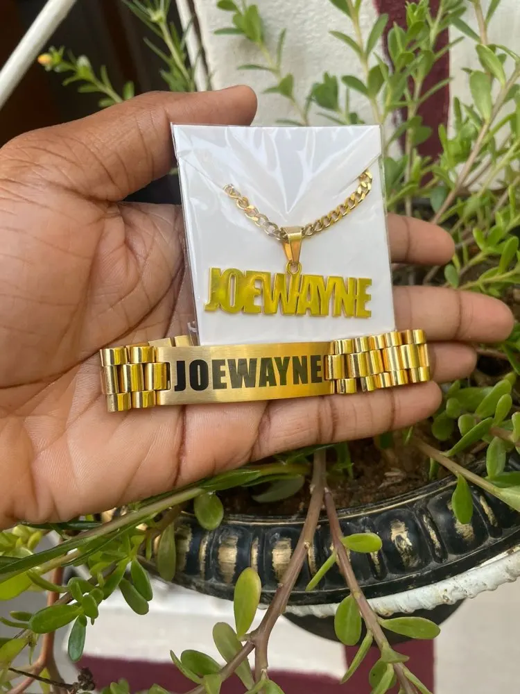 Custom Men Name Necklace Big B - Men Accessories Gift Set review and price