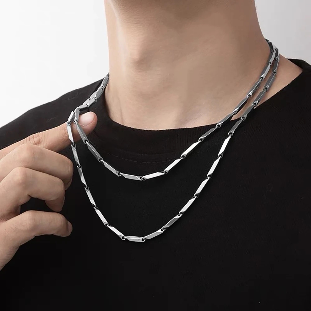 Stainless Steel Chain Necklace - Men Accessories Ethnic review and price