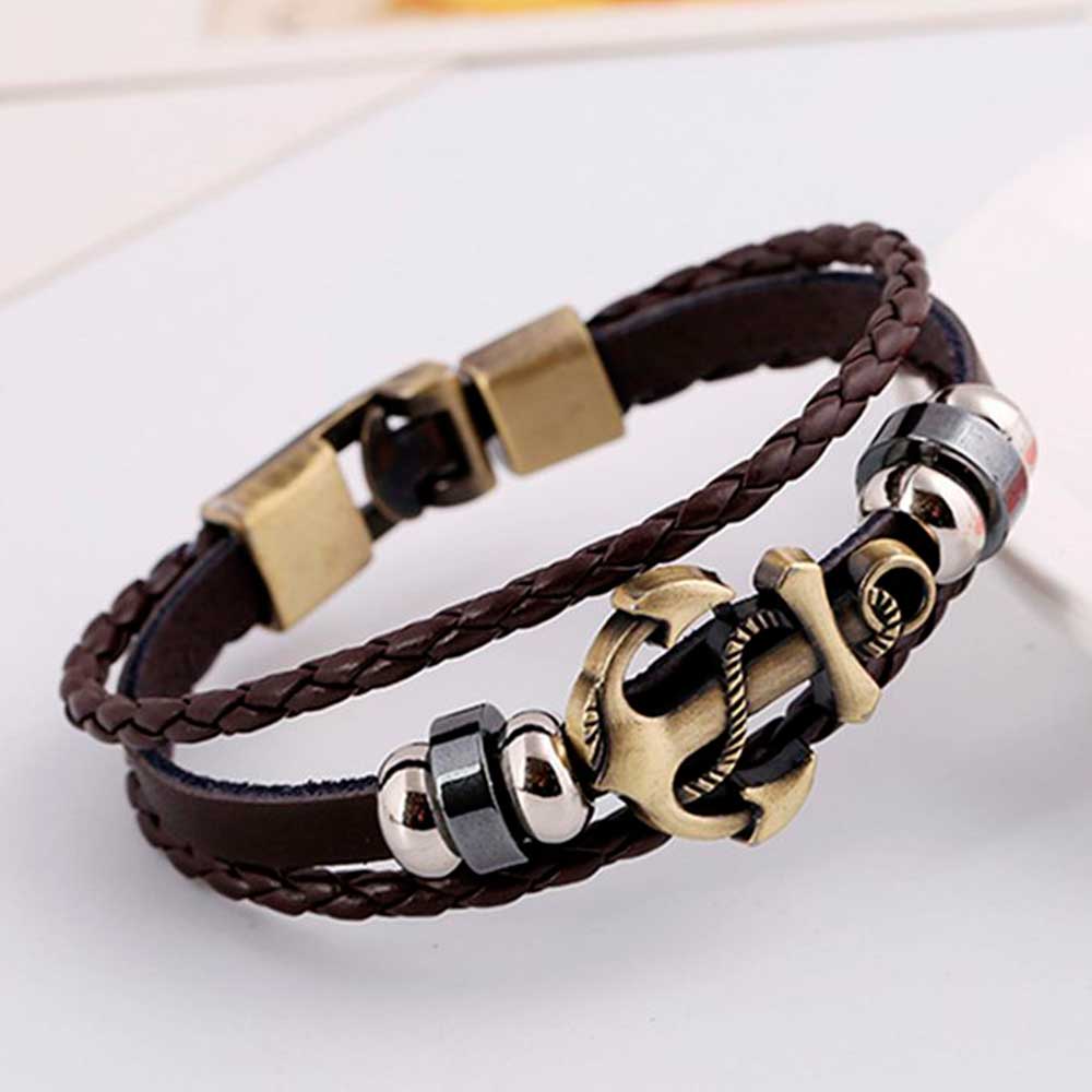 Multi Layered Vintage Leather  - Men Accessories Pk review and price